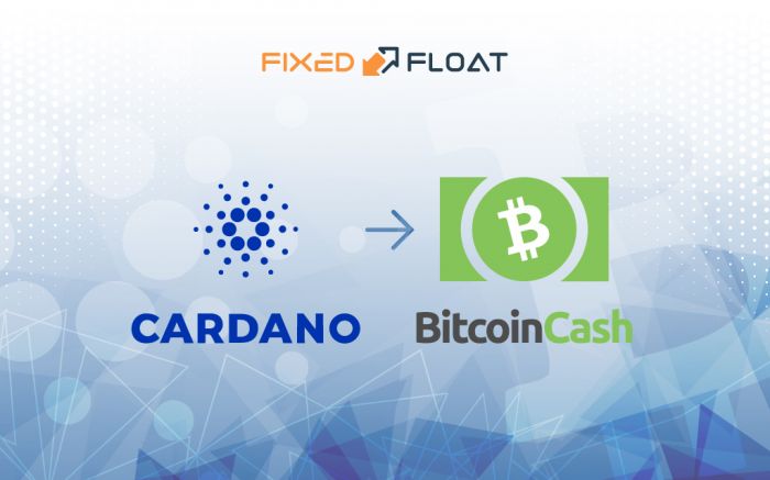 Câmbio Cardano por Bitcoin Cash