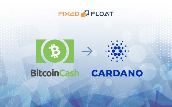 Câmbio Bitcoin Cash por Cardano