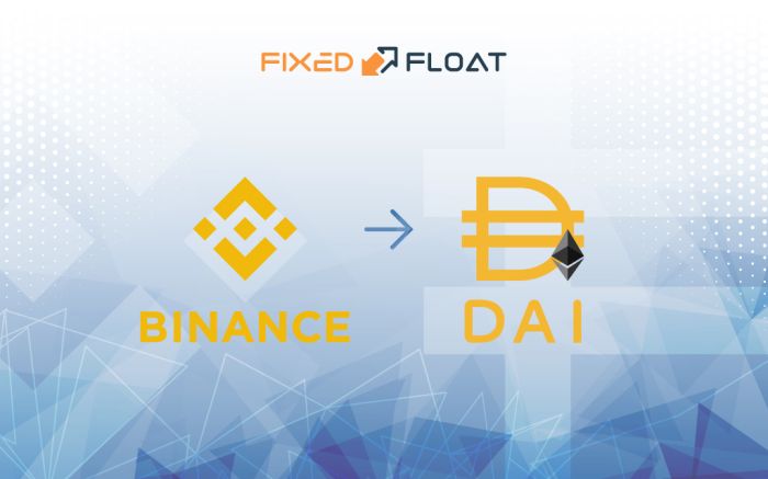 Exchange Binance Coin to DAI (ERC20)