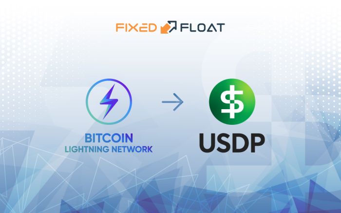 Exchange Bitcoin Lightning Network to USDP