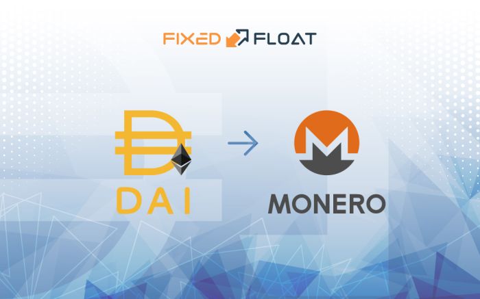 Exchange DAI (ERC20) to Monero