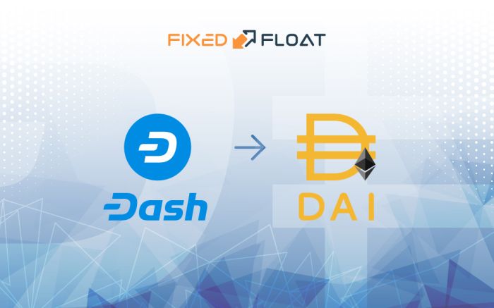 Exchange Dash to DAI (ERC20)