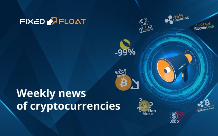 L'actualité des crypto-monnaies de la 2ème semaine de mai 2022